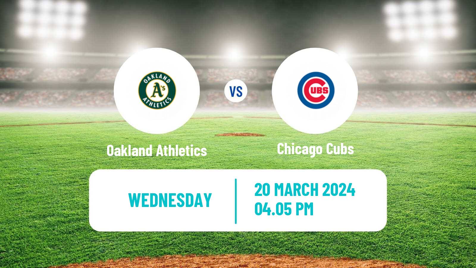 Baseball MLB Spring Training Oakland Athletics - Chicago Cubs