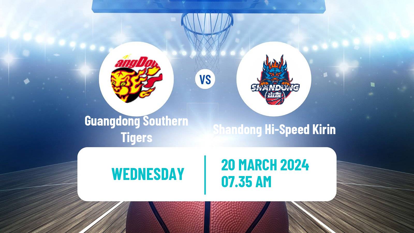Basketball CBA Guangdong Southern Tigers - Shandong Hi-Speed Kirin