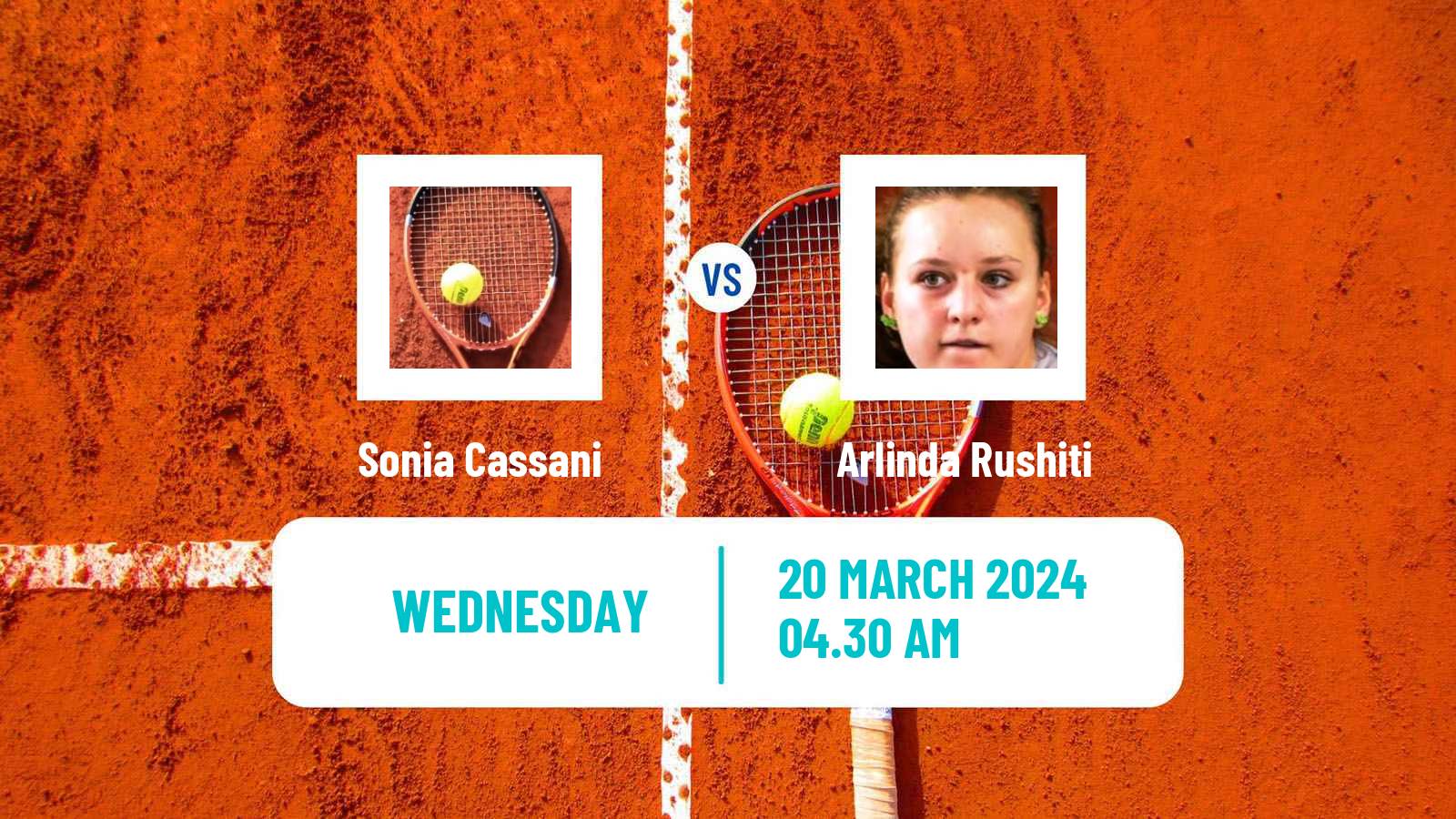 Tennis ITF W15 Monastir 10 Women Sonia Cassani - Arlinda Rushiti
