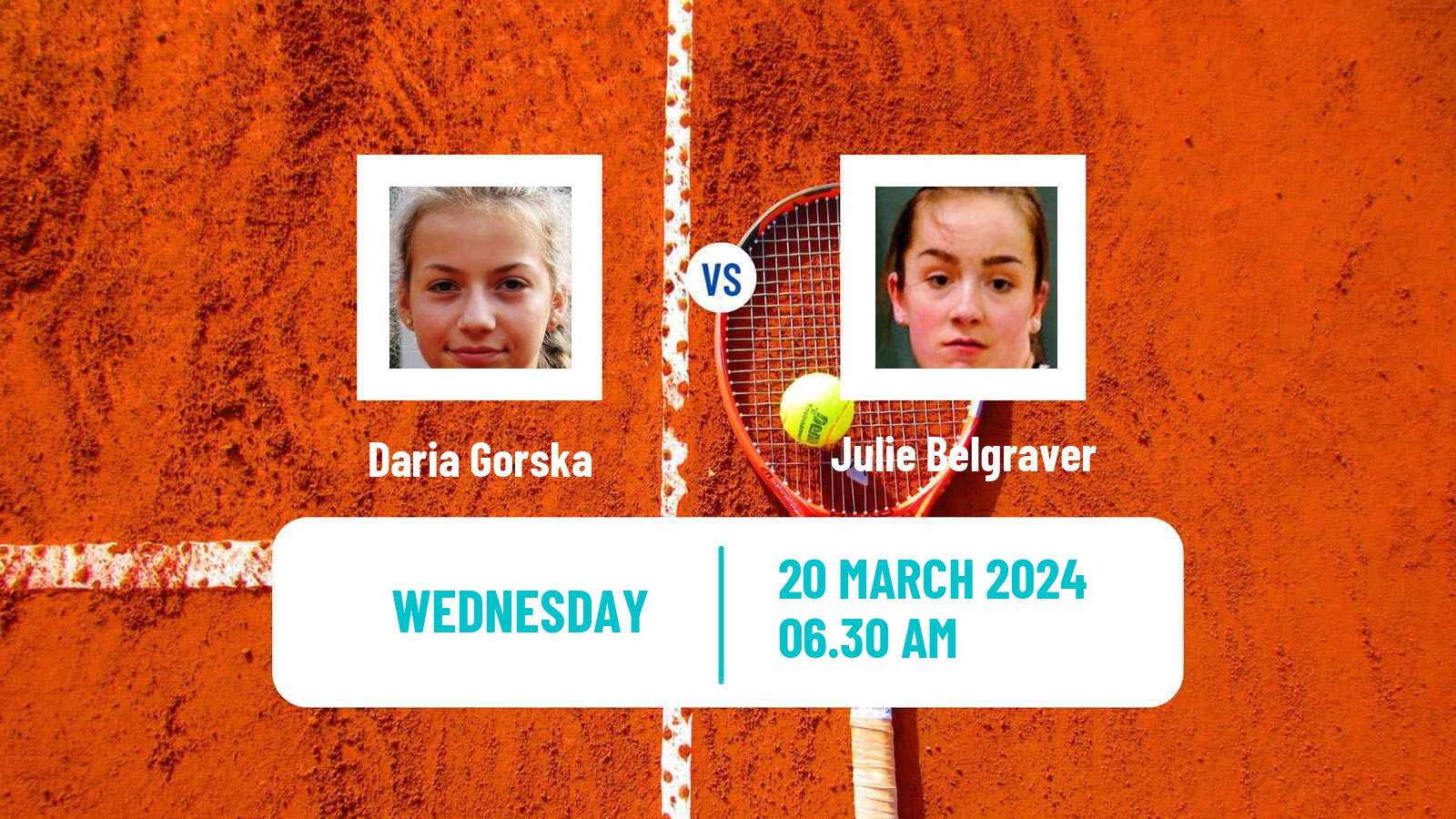 Tennis ITF W15 Sharm Elsheikh 22 Women 2024 Daria Gorska - Julie Belgraver