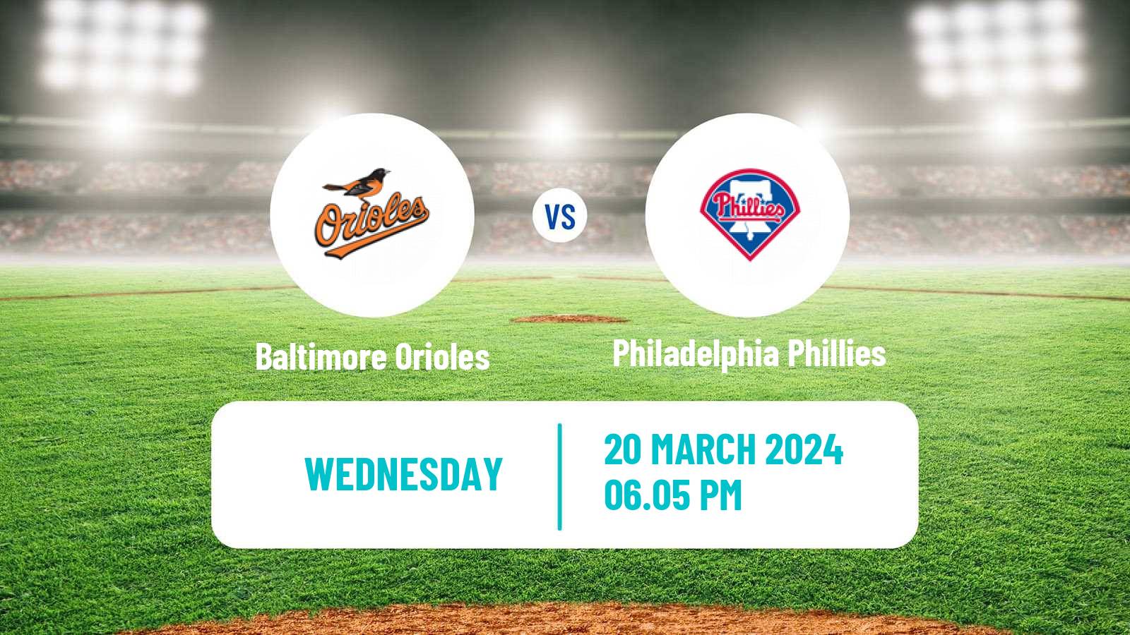 Baseball MLB Spring Training Baltimore Orioles - Philadelphia Phillies