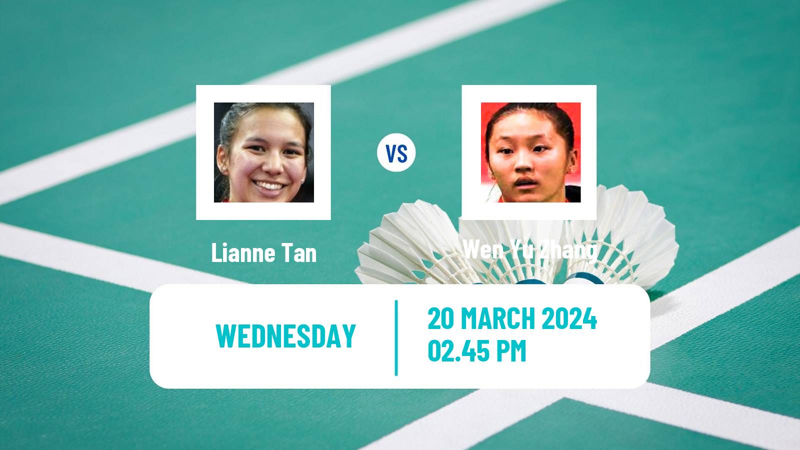 Badminton BWF World Tour Swiss Open Women Lianne Tan - Wen Yu Zhang