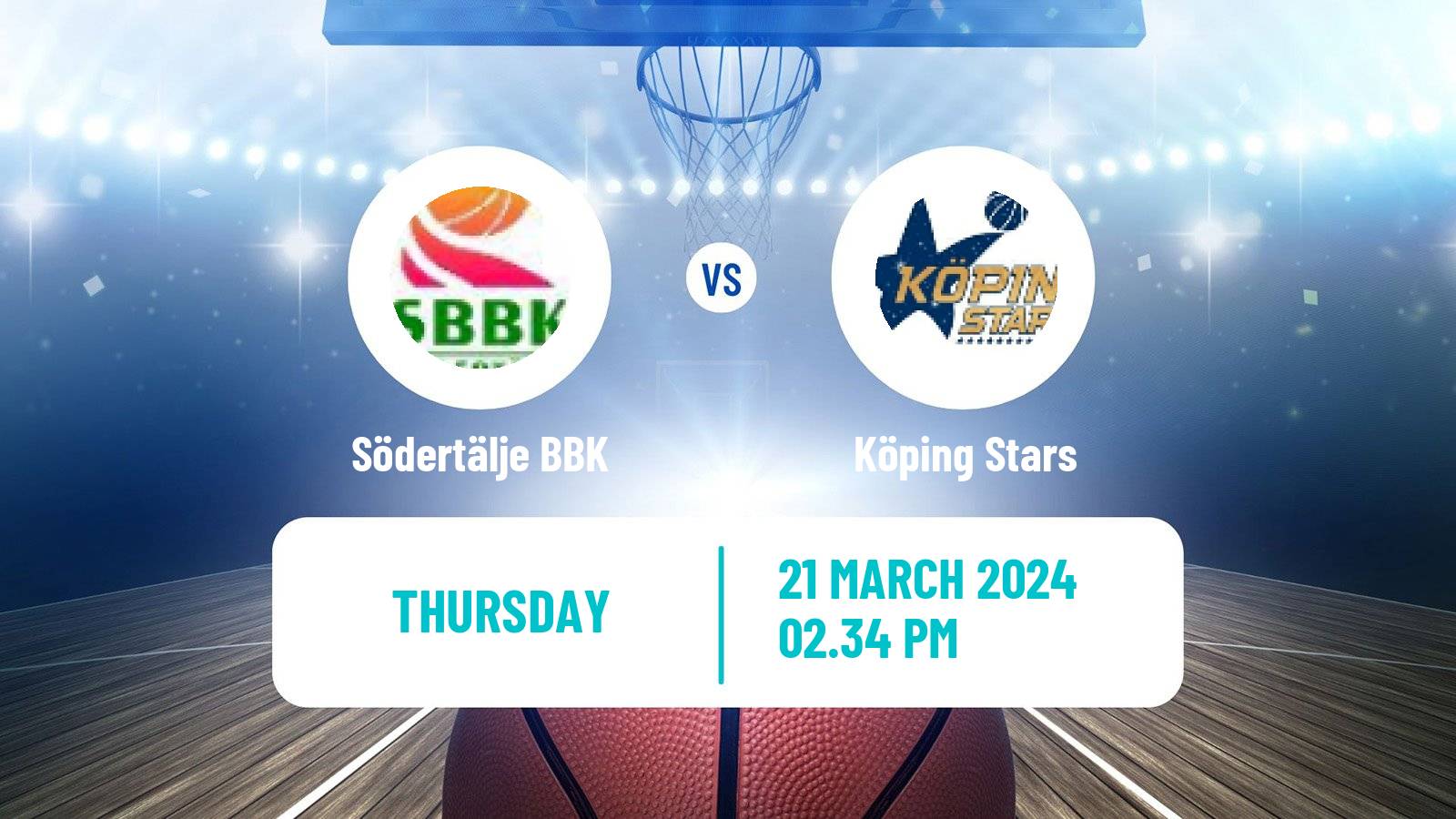 Basketball Swedish Basketligan Södertälje BBK - Köping Stars