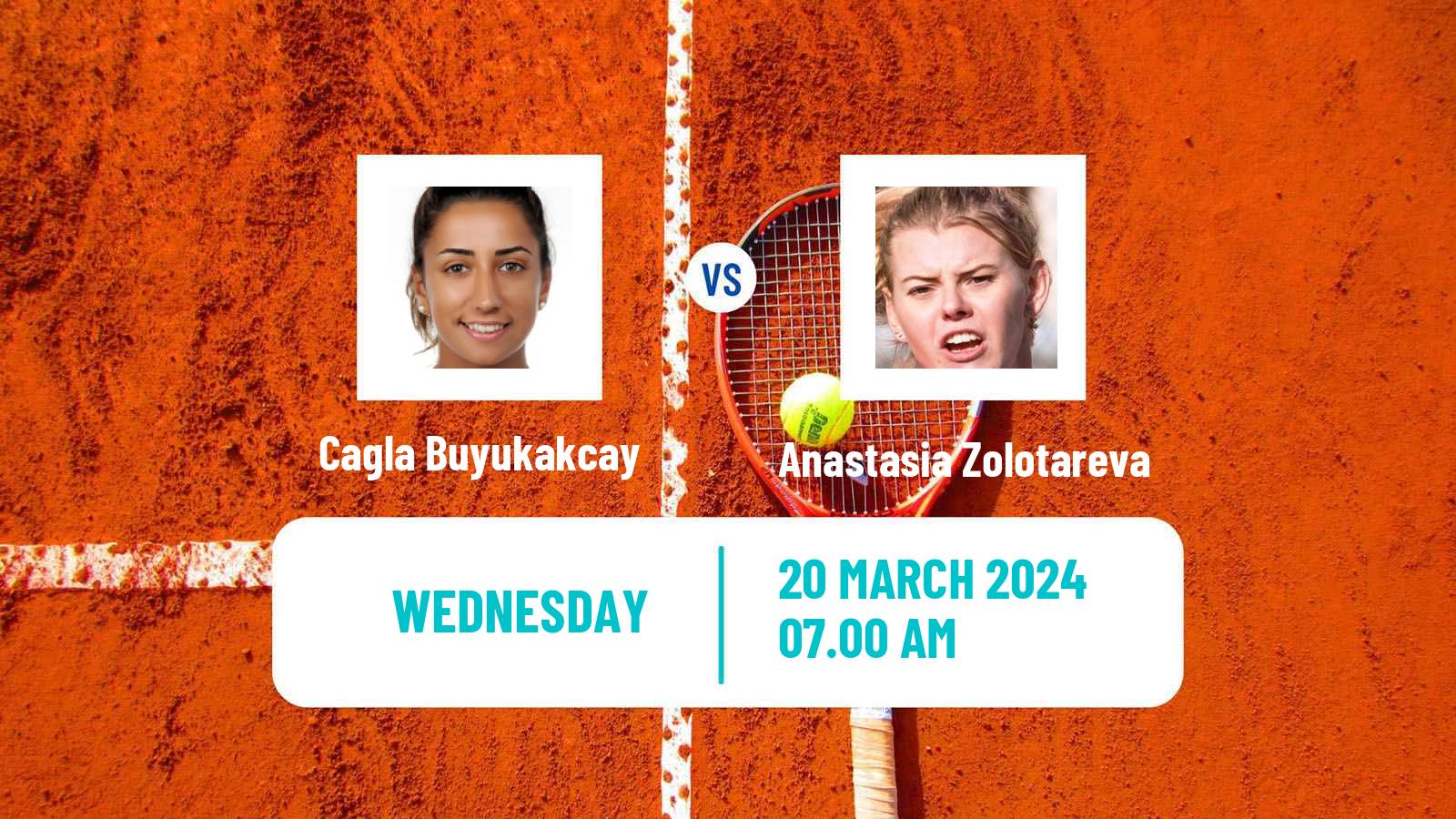 Tennis ITF W15 Antalya 6 Women Cagla Buyukakcay - Anastasia Zolotareva