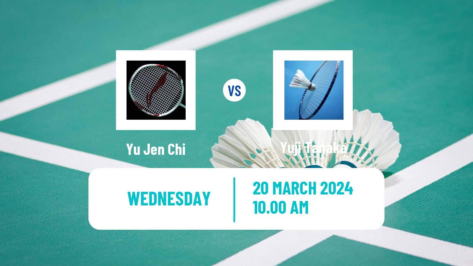 Badminton BWF World Tour Swiss Open Men Yu Jen Chi - Yuji Tanaka