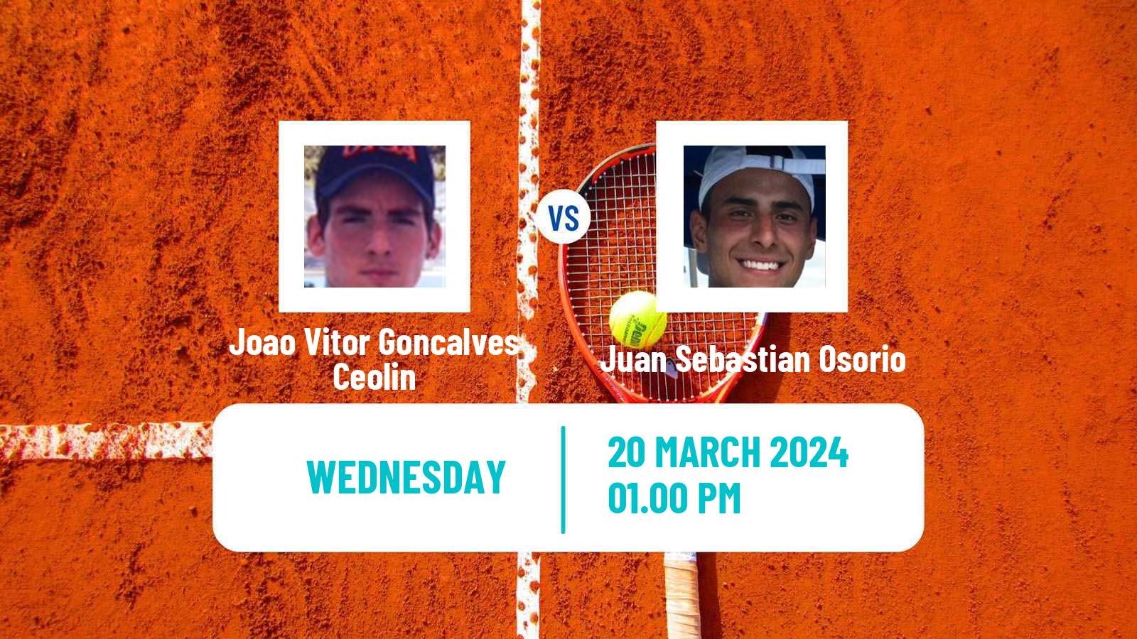 Tennis ITF M25 Maceio Men Joao Vitor Goncalves Ceolin - Juan Sebastian Osorio
