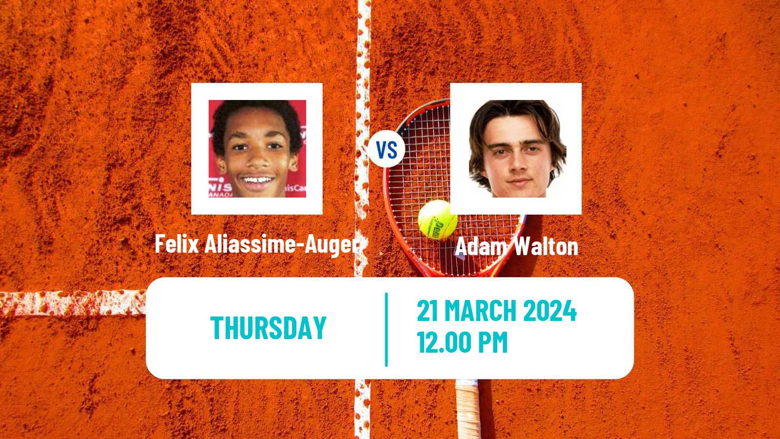 Tennis ATP Miami Felix Aliassime-Auger - Adam Walton