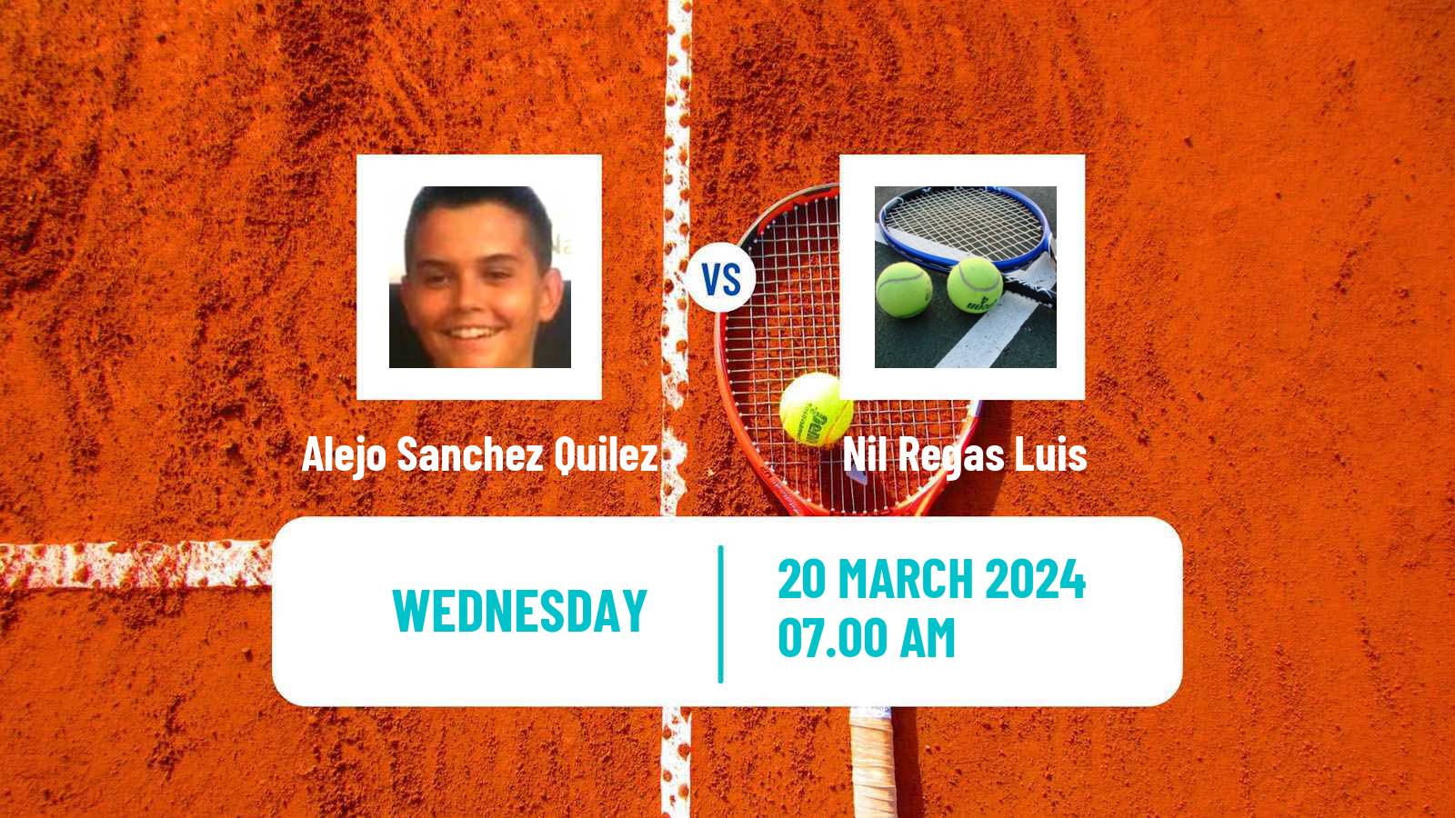 Tennis ITF M25 Badalona Men Alejo Sanchez Quilez - Nil Regas Luis