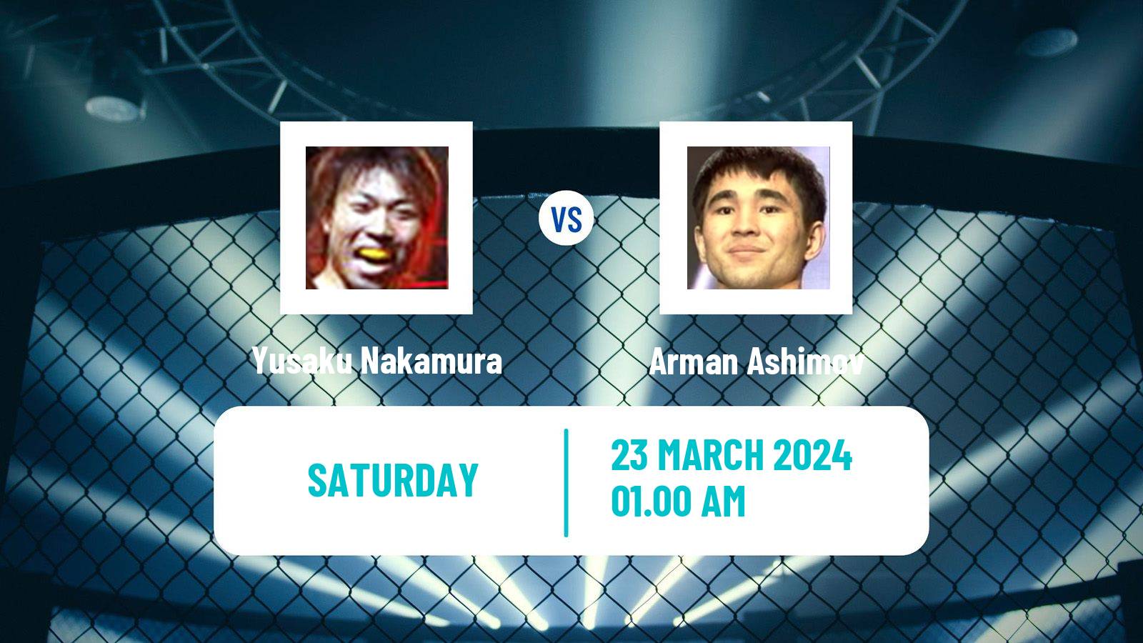 MMA Flyweight Rizin Men Yusaku Nakamura - Arman Ashimov