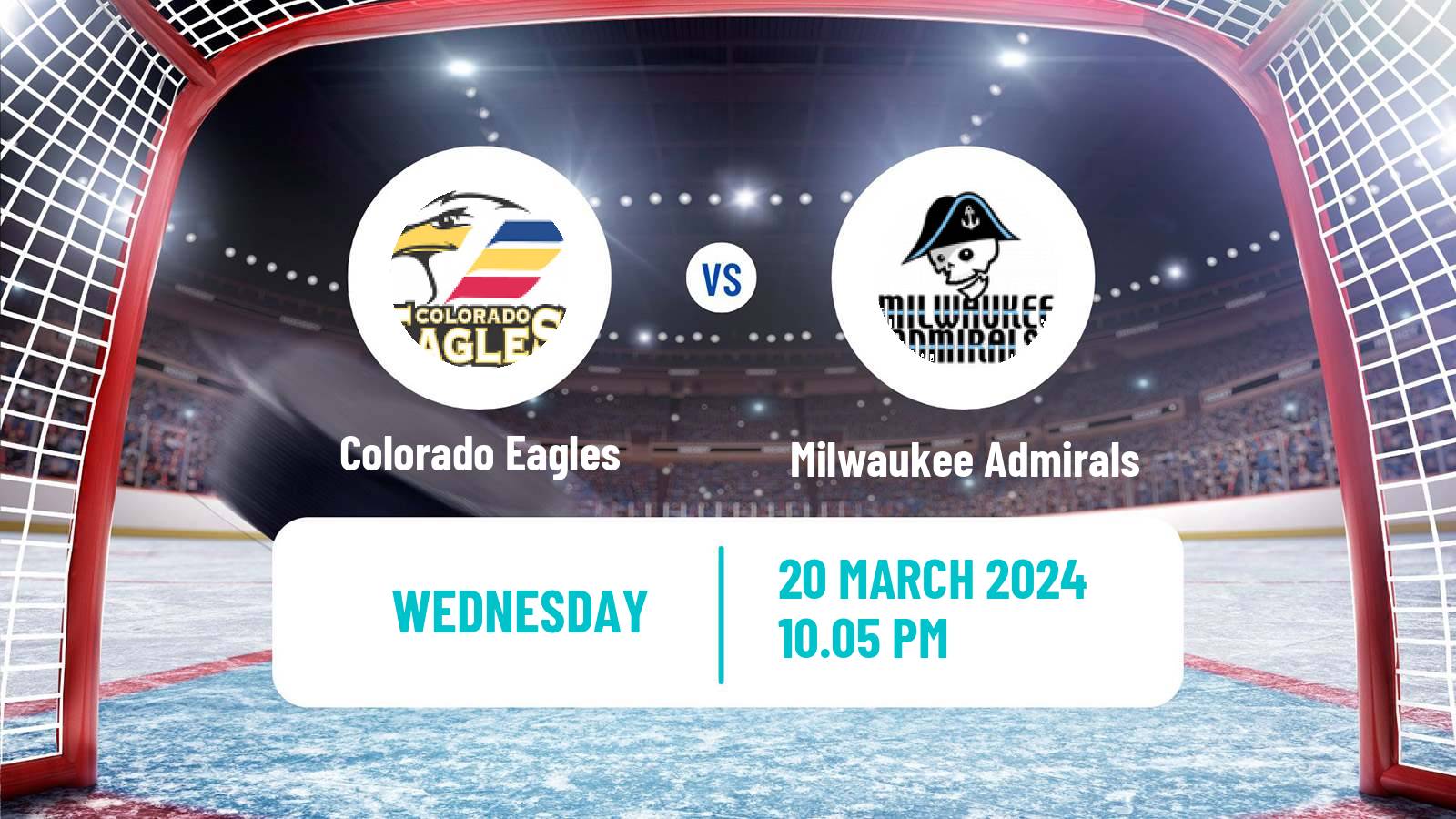 Hockey AHL Colorado Eagles - Milwaukee Admirals