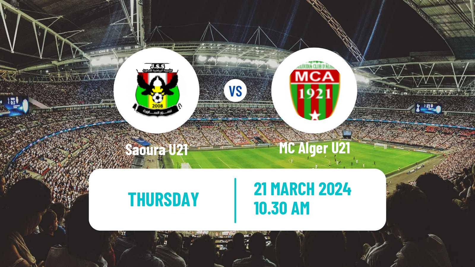 Soccer Algerian Ligue U21 Saoura U21 - MC Alger U21