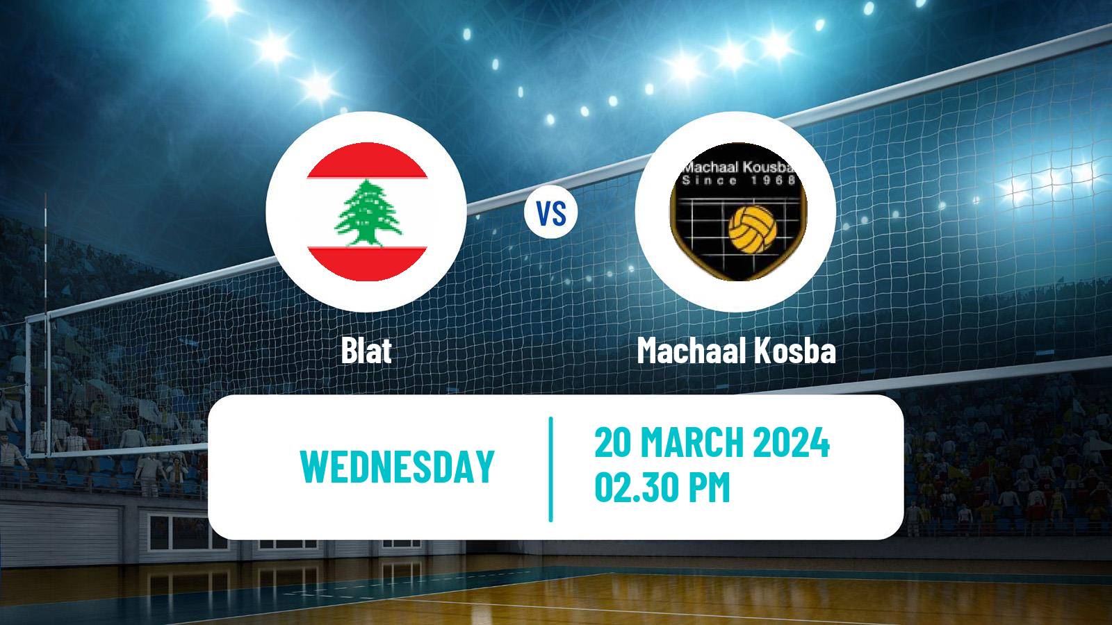 Volleyball Lebanese 1st Division Volleyball Blat - Machaal Kosba