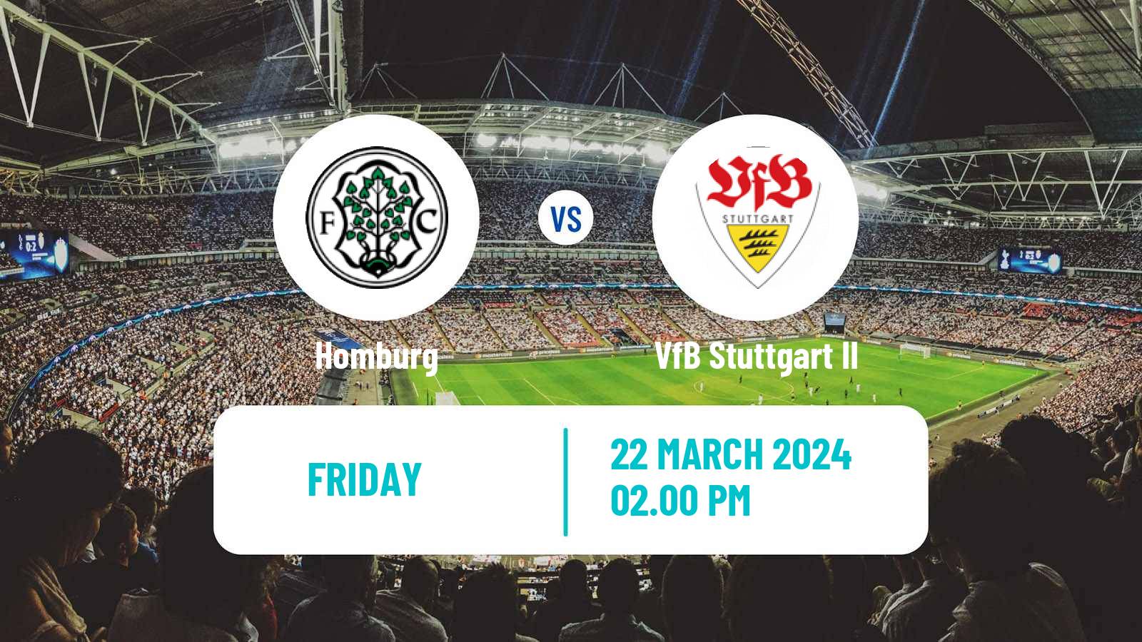 Soccer German Regionalliga Sudwest Homburg - VfB Stuttgart II