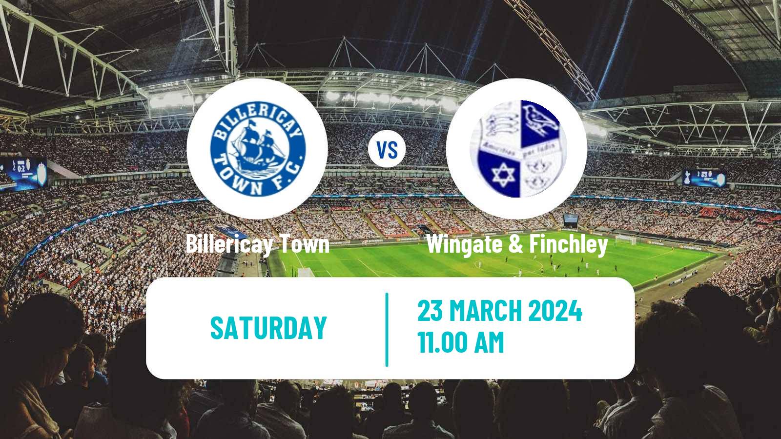 Soccer English Isthmian League Premier Division Billericay Town - Wingate & Finchley