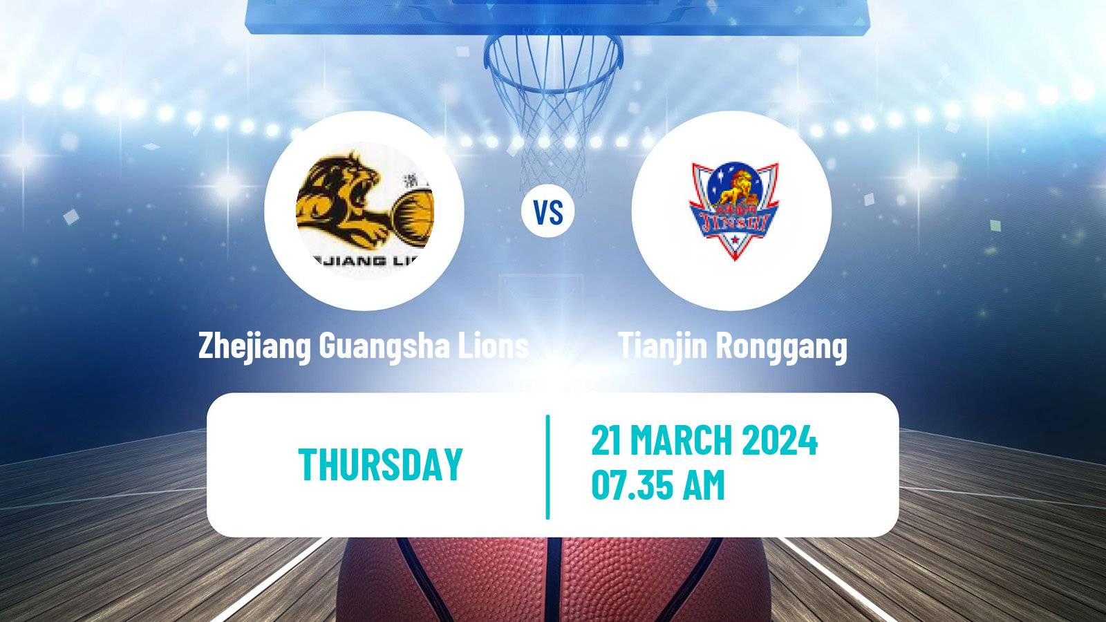 Basketball CBA Zhejiang Guangsha Lions - Tianjin Ronggang