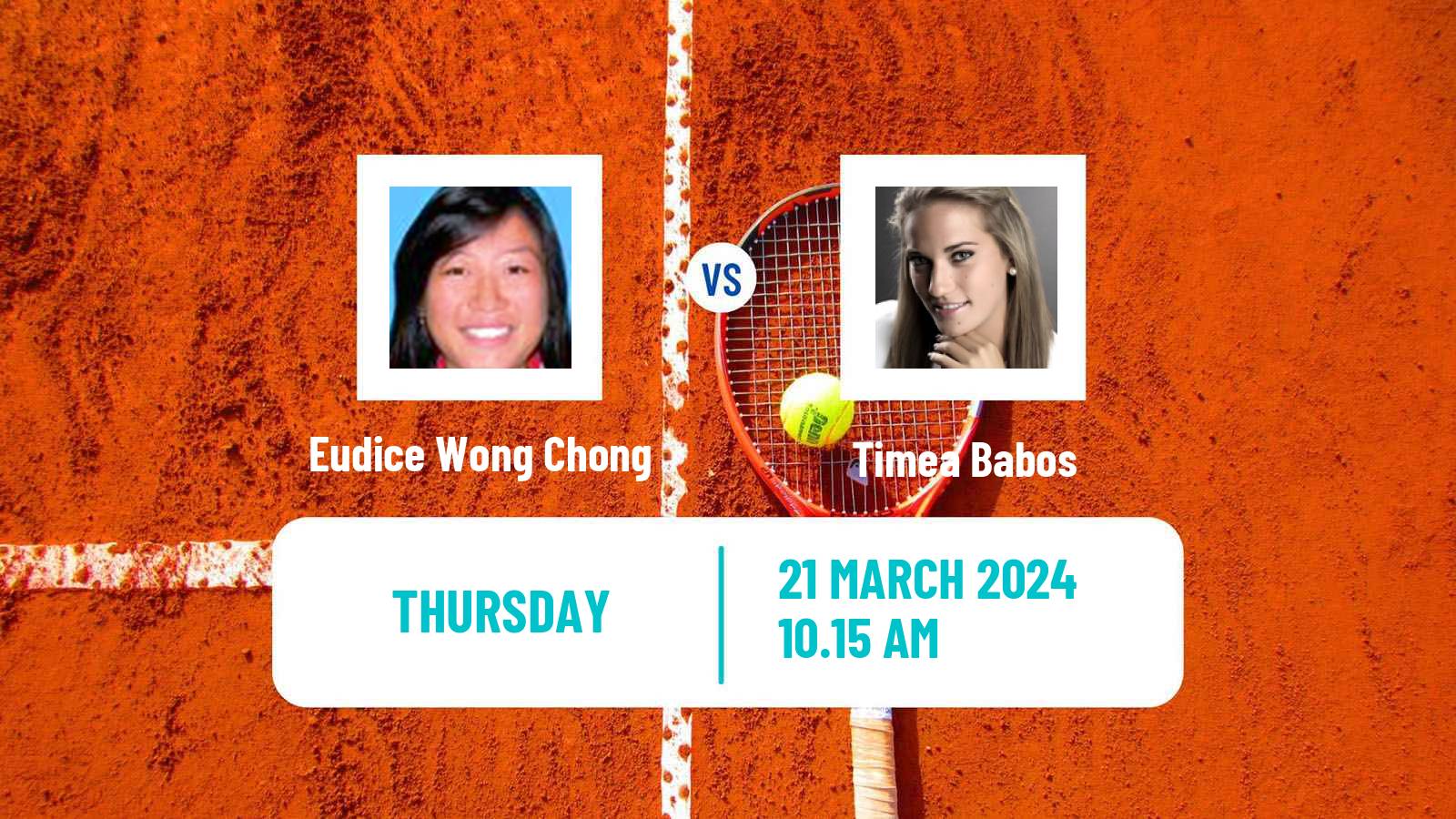 Tennis ITF W75 MarIBOr Women Eudice Wong Chong - Timea Babos