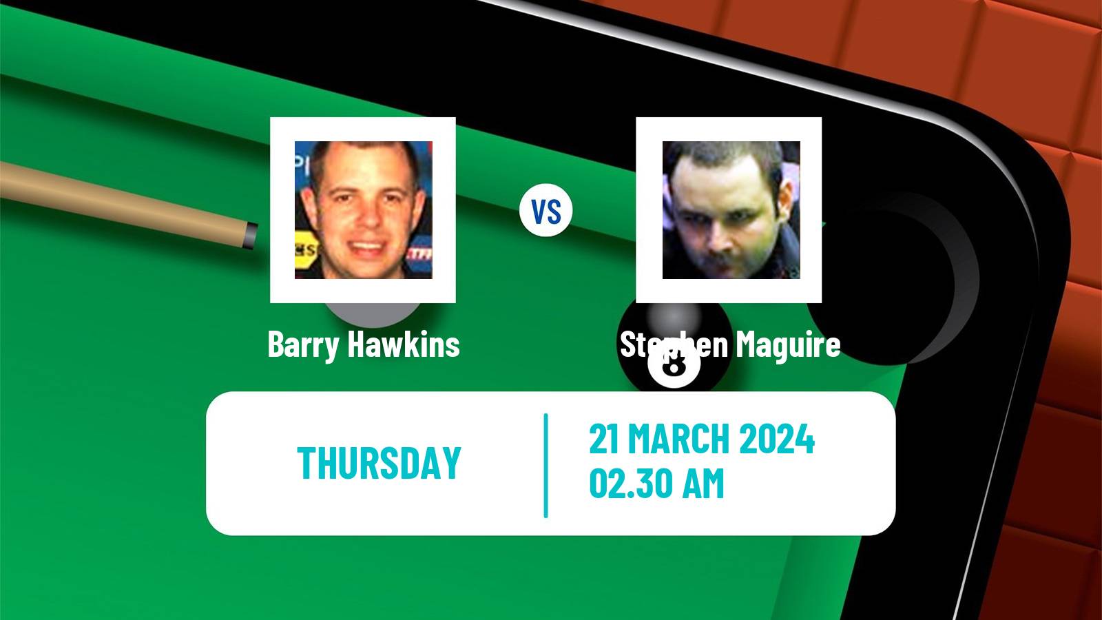 Snooker World Open Barry Hawkins - Stephen Maguire