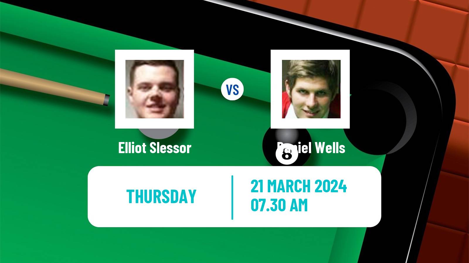 Snooker World Open Elliot Slessor - Daniel Wells