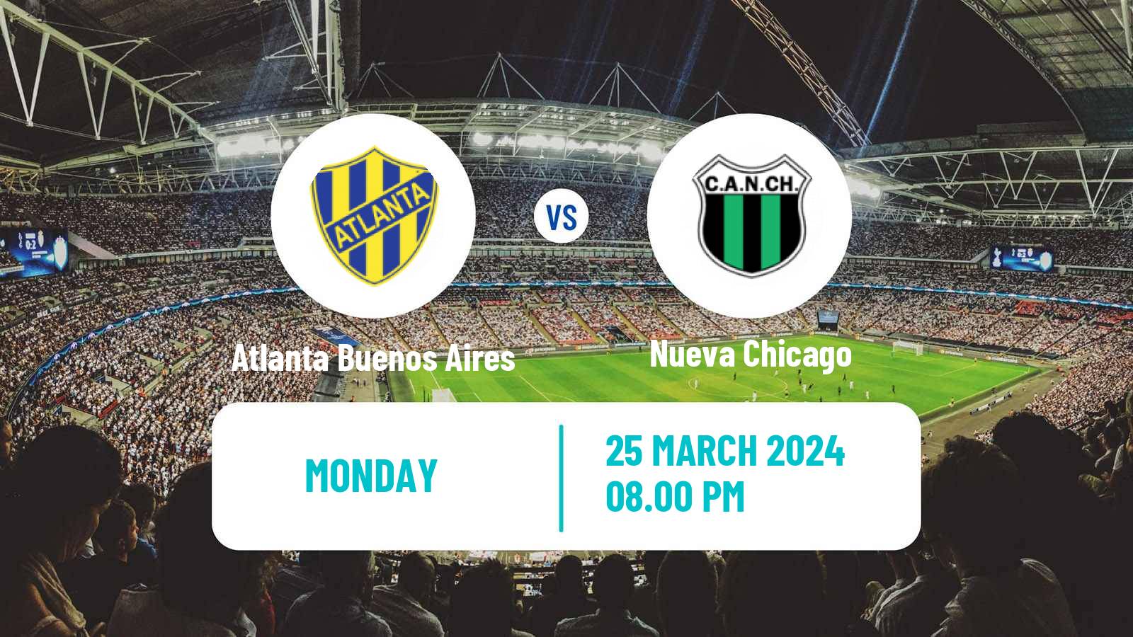 Soccer Argentinian Primera Nacional Atlanta Buenos Aires - Nueva Chicago