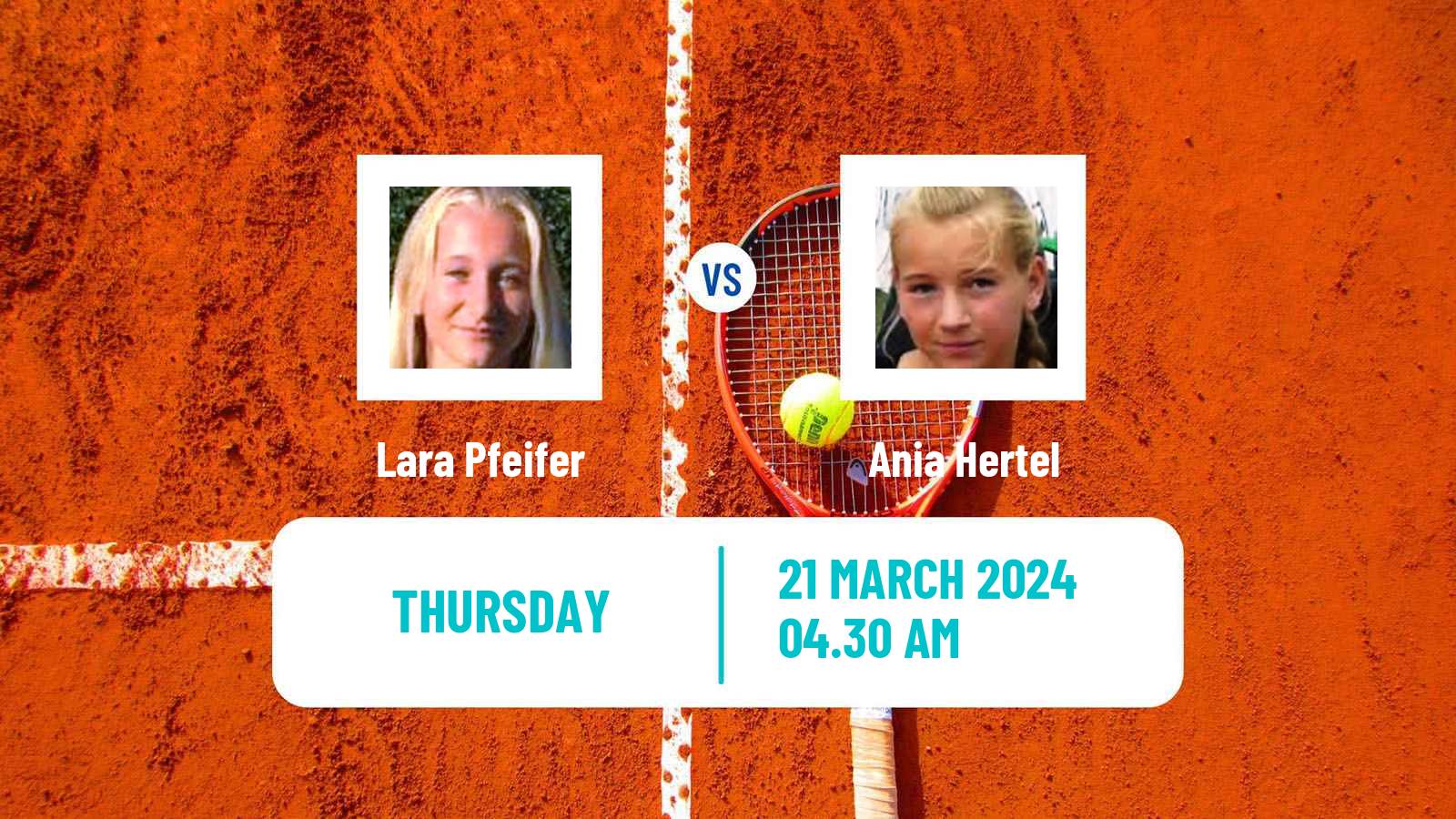 Tennis ITF W15 Monastir 10 Women Lara Pfeifer - Ania Hertel