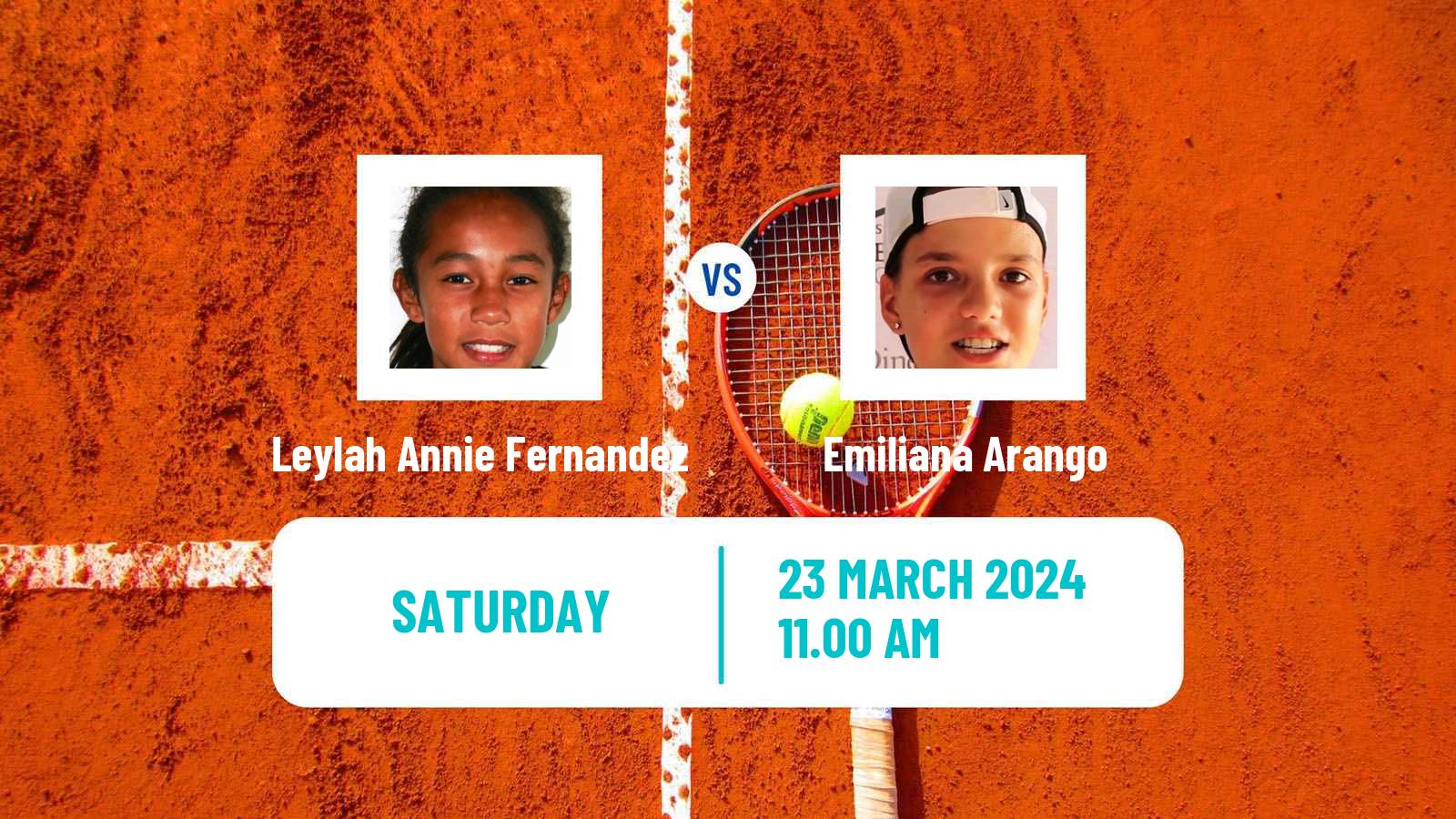Tennis WTA Miami Leylah Annie Fernandez - Emiliana Arango