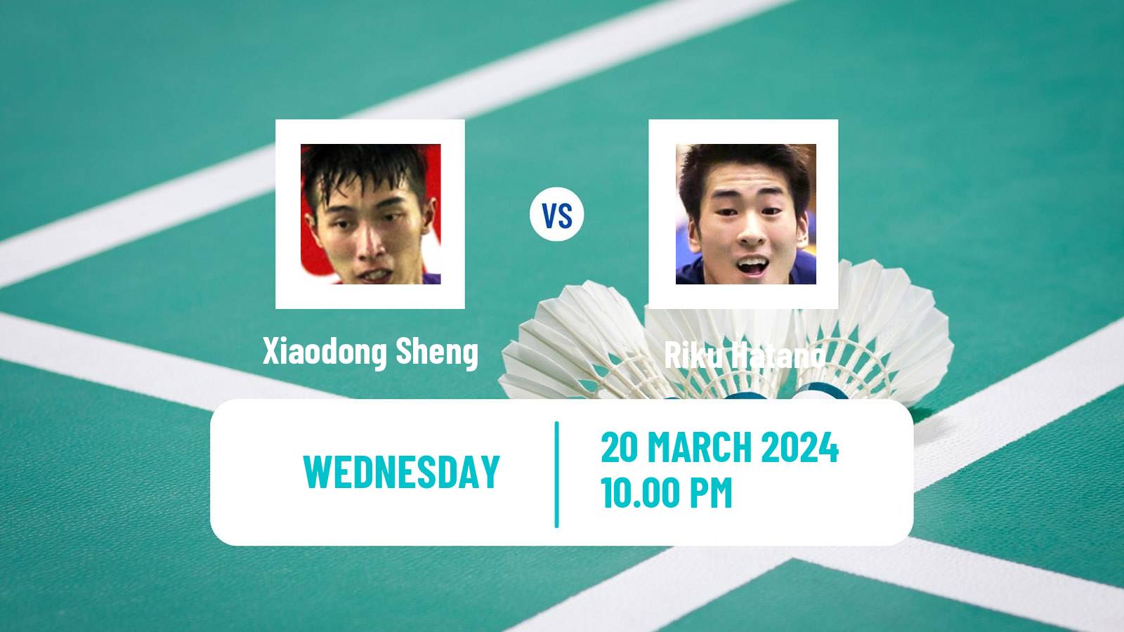Badminton BWF World Tour China Masters Men Xiaodong Sheng - Riku Hatano