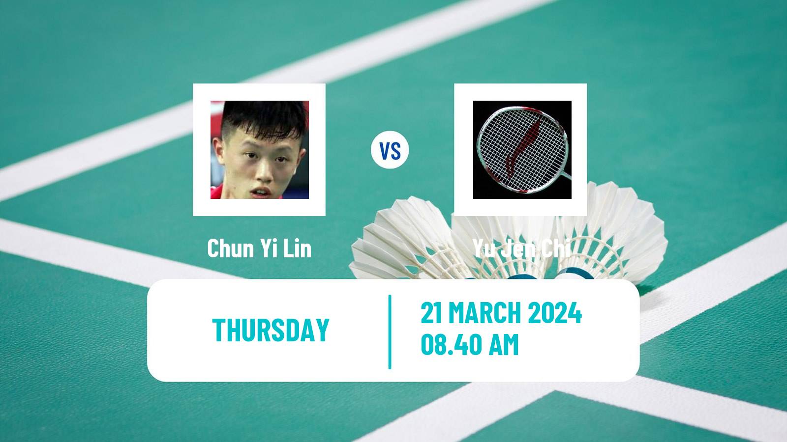 Badminton BWF World Tour Swiss Open Men Chun Yi Lin - Yu Jen Chi
