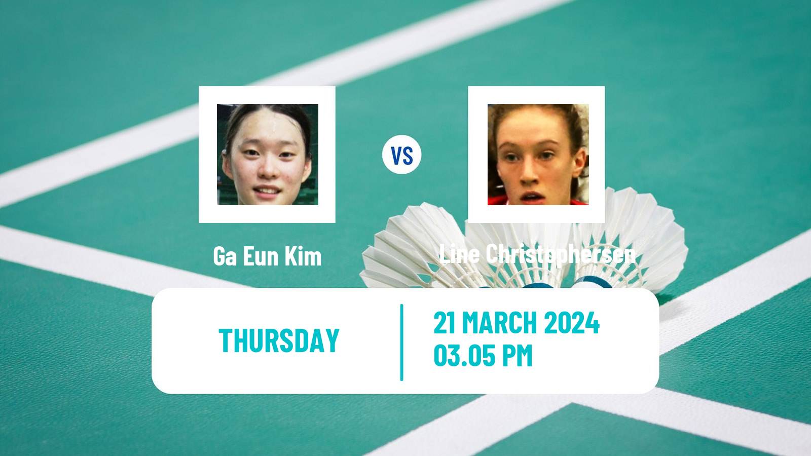 Badminton BWF World Tour Swiss Open Women Ga Eun Kim - Line Christophersen