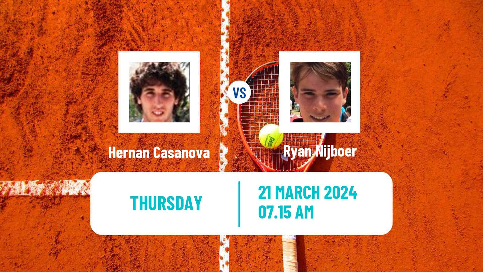 Tennis ITF M25 Badalona Men Hernan Casanova - Ryan Nijboer