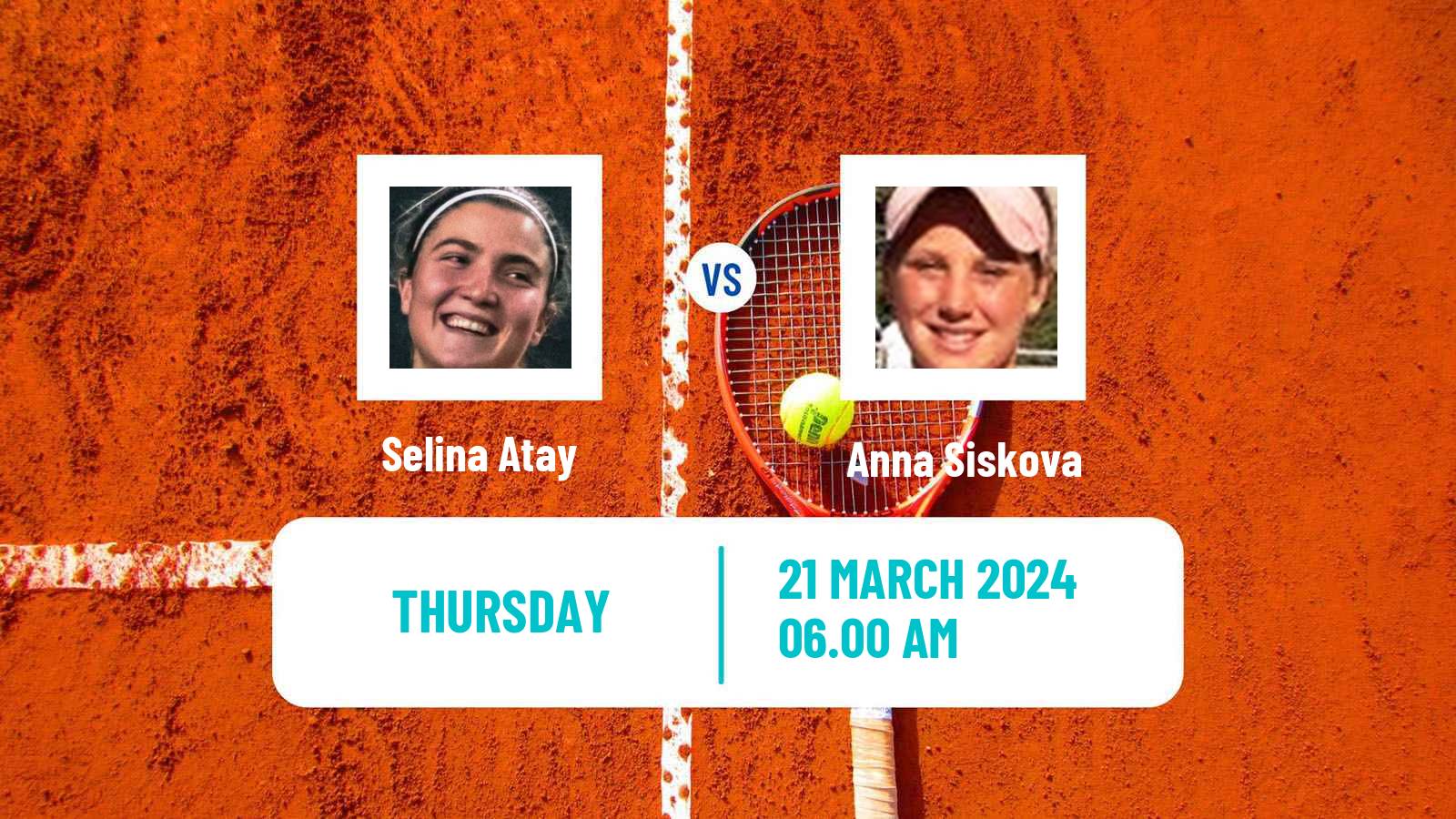 Tennis ITF W15 Antalya 6 Women Selina Atay - Anna Siskova