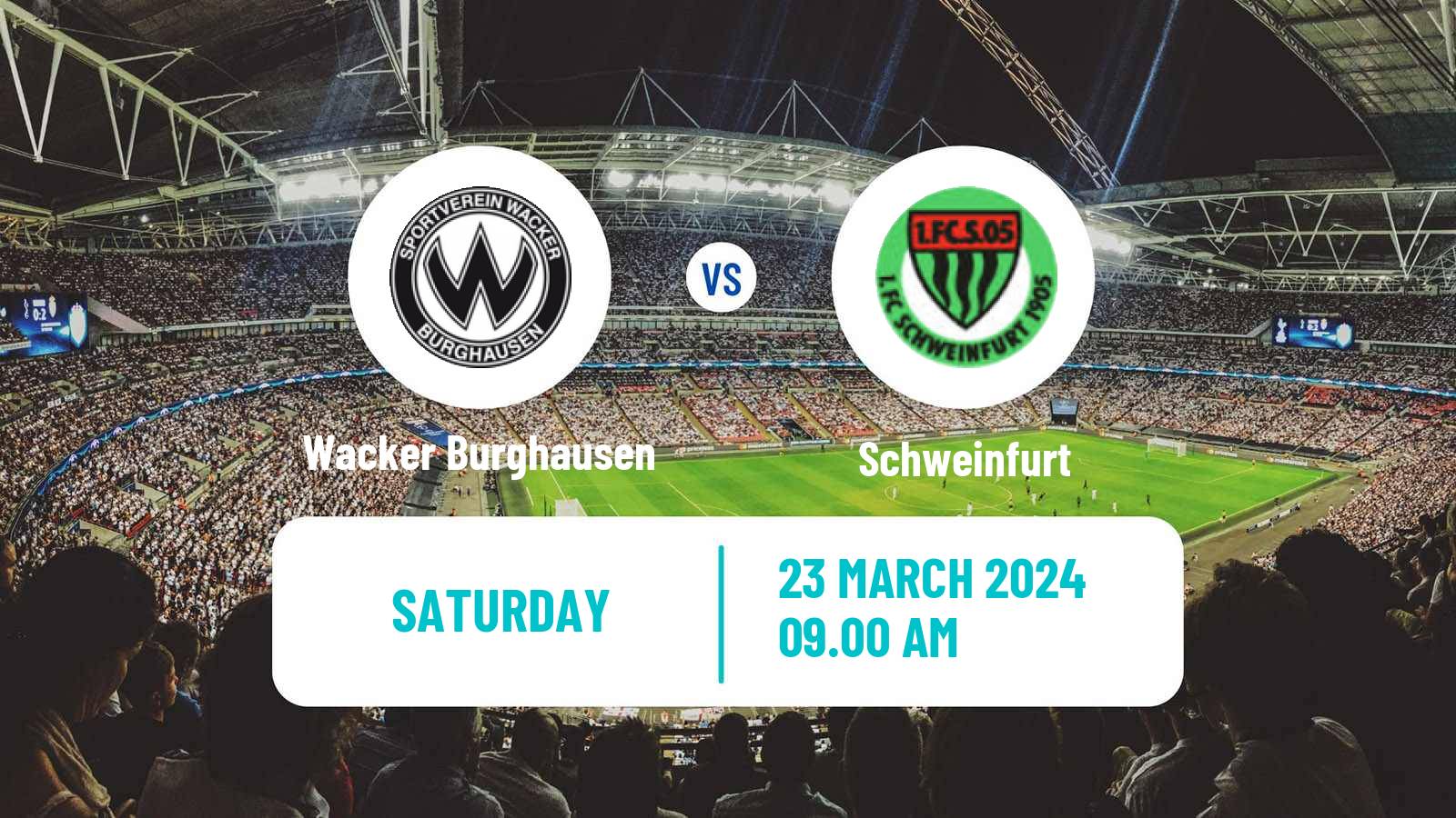 Soccer German Regionalliga Bayern Wacker Burghausen - Schweinfurt