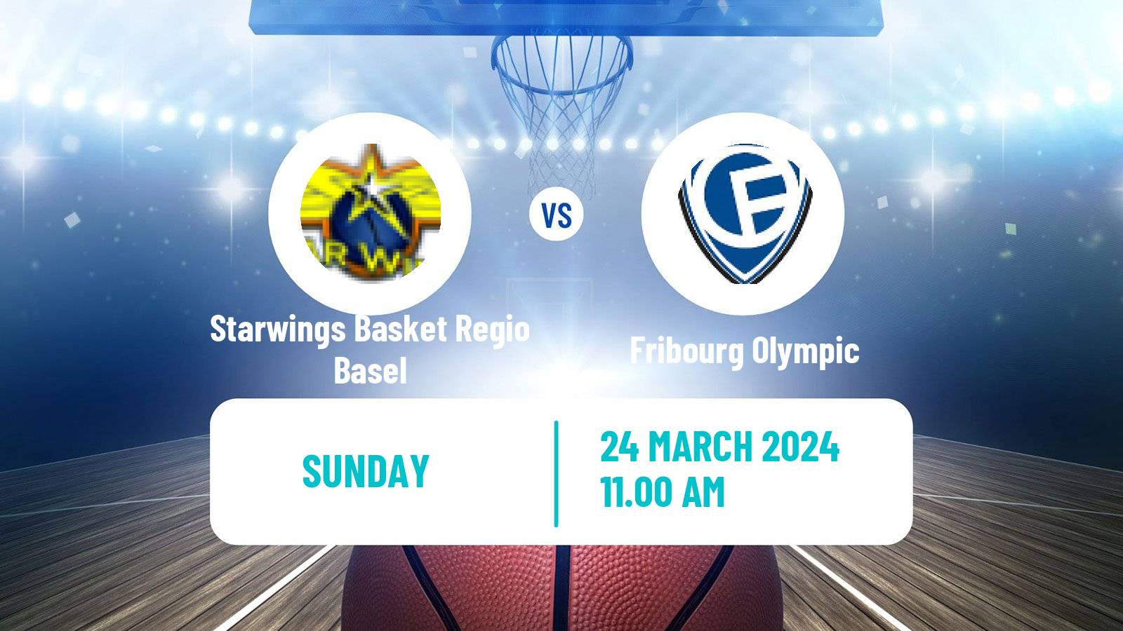 Basketball Swiss SB League Basketball Starwings Basket Regio Basel - Fribourg Olympic