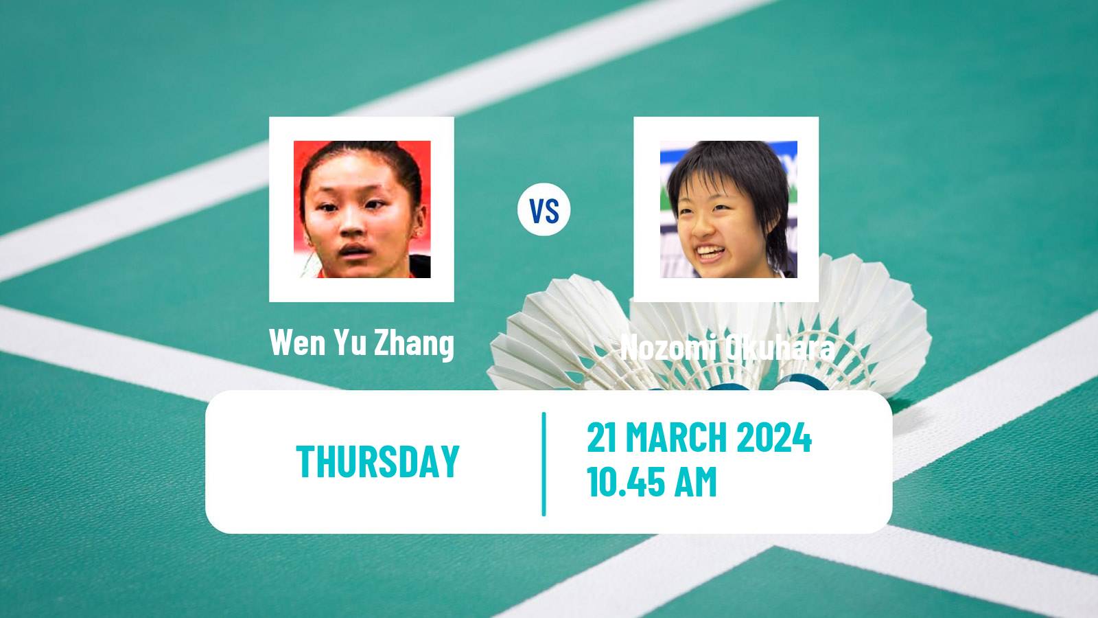 Badminton BWF World Tour Swiss Open Women Wen Yu Zhang - Nozomi Okuhara