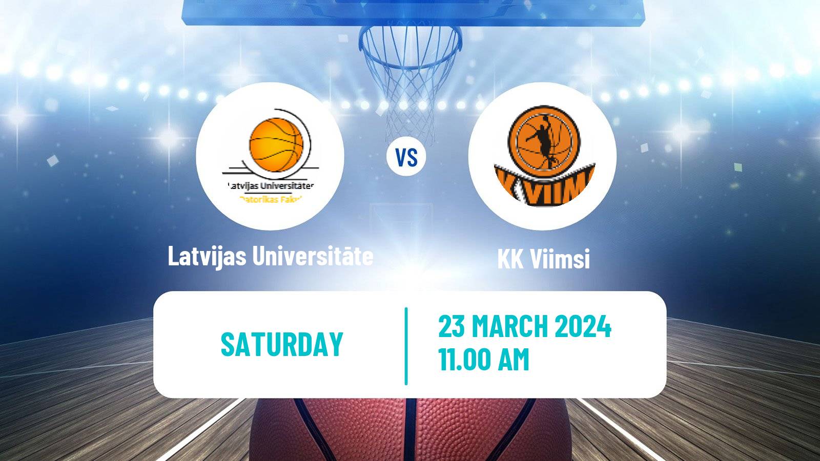 Basketball Estonian–Latvian Basketball League Latvijas Universitāte - Viimsi