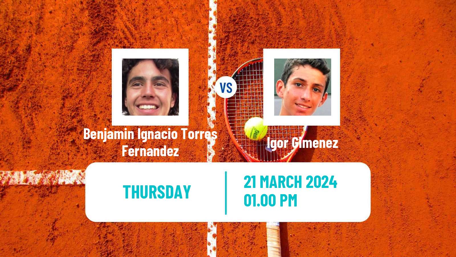 Tennis ITF M25 Maceio Men Benjamin Ignacio Torres Fernandez - Igor Gimenez