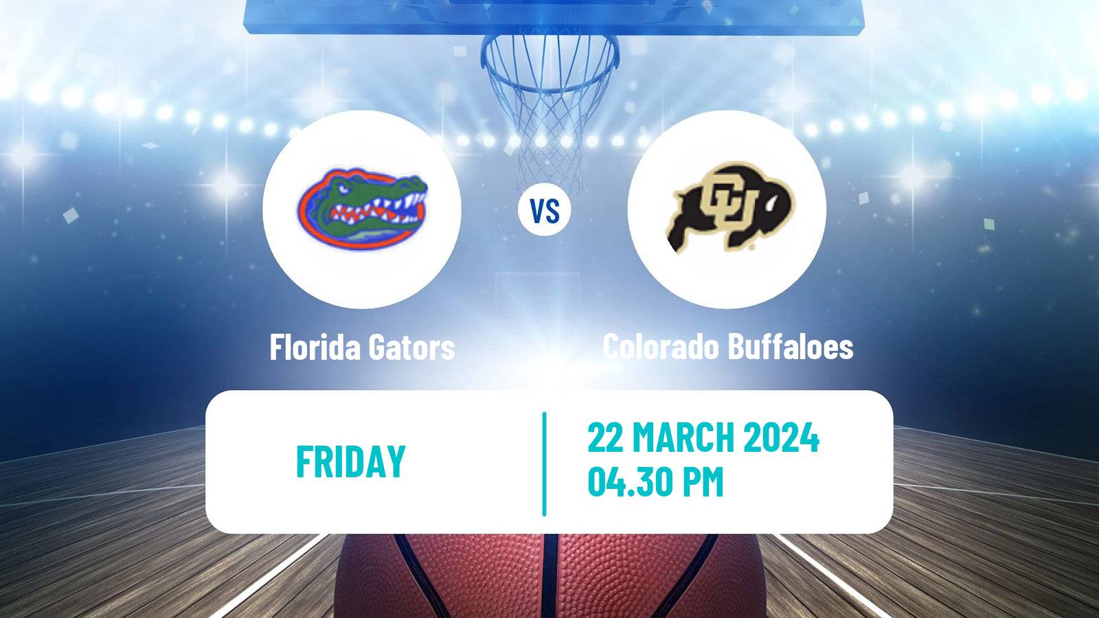 Basketball NCAA College Basketball Florida Gators - Colorado Buffaloes