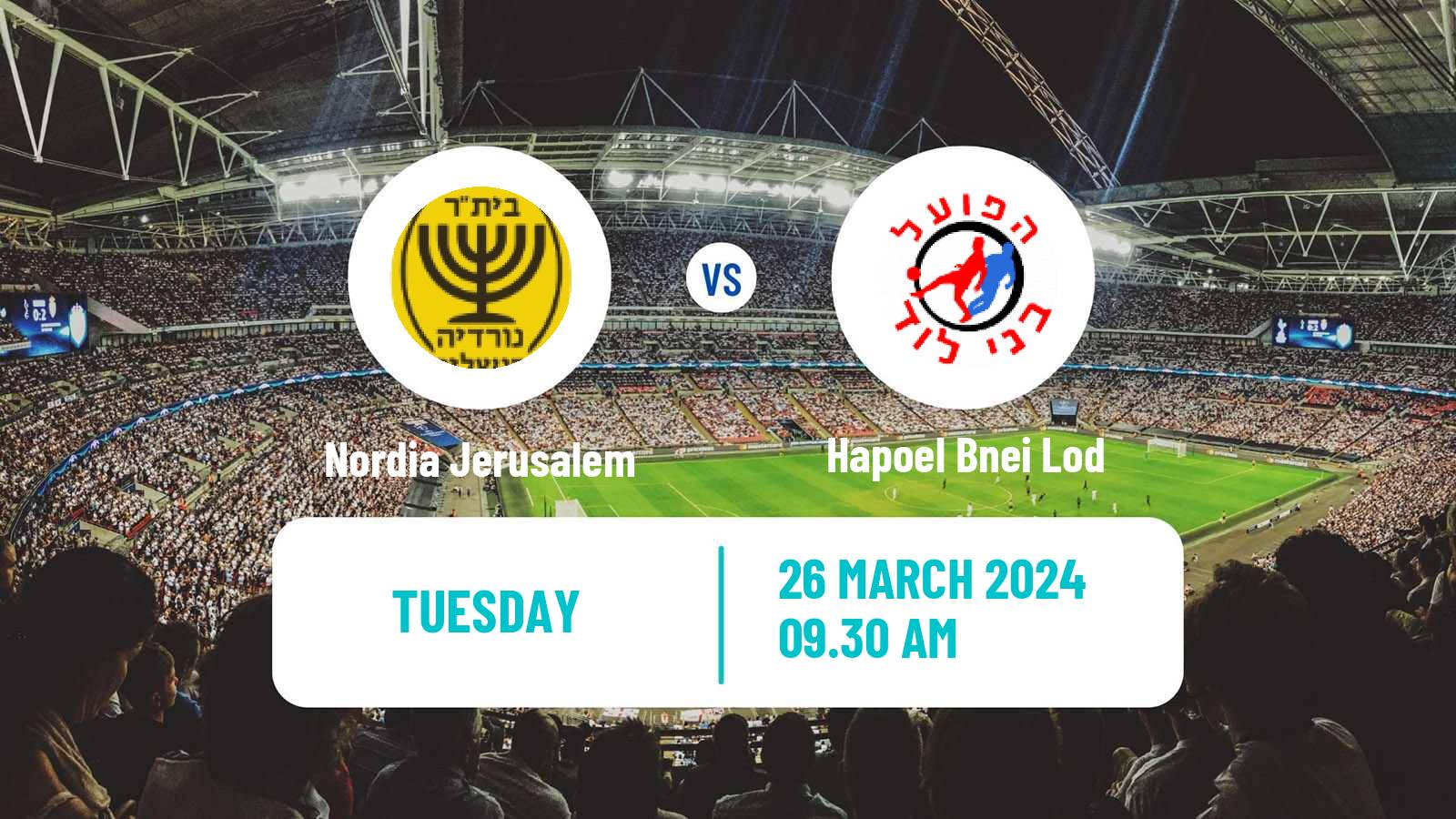 Soccer Israeli Liga Alef South Nordia Jerusalem - Hapoel Bnei Lod