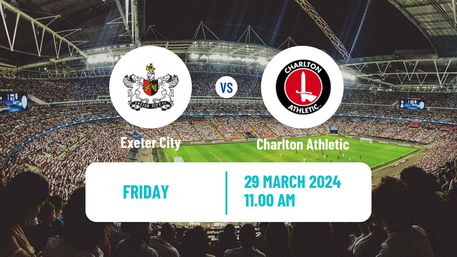 Soccer English League One Exeter City - Charlton Athletic