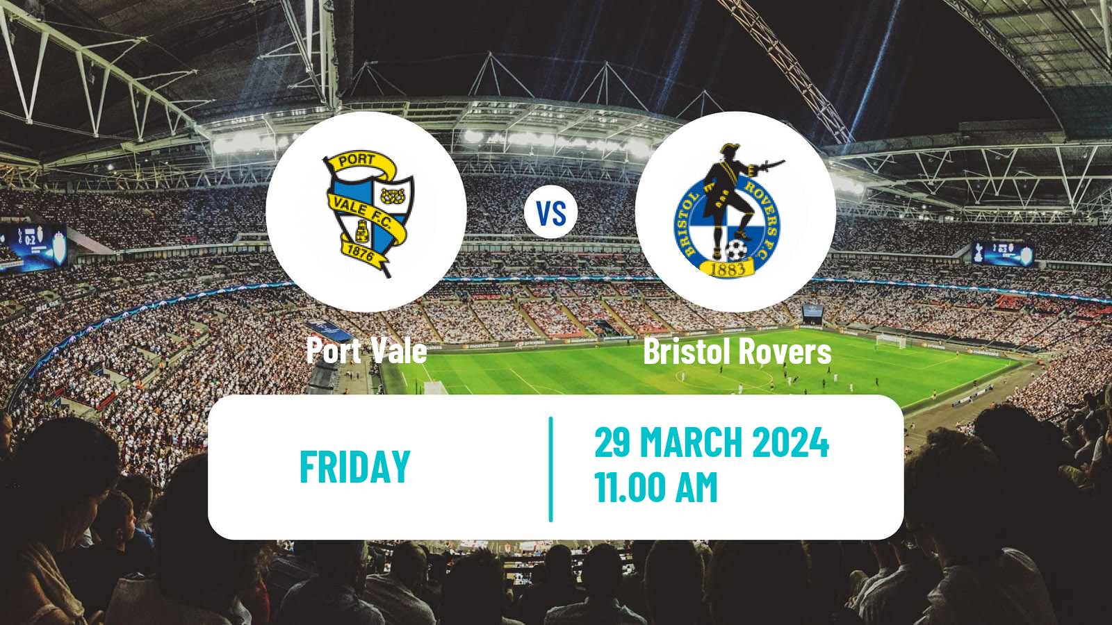 Soccer English League One Port Vale - Bristol Rovers