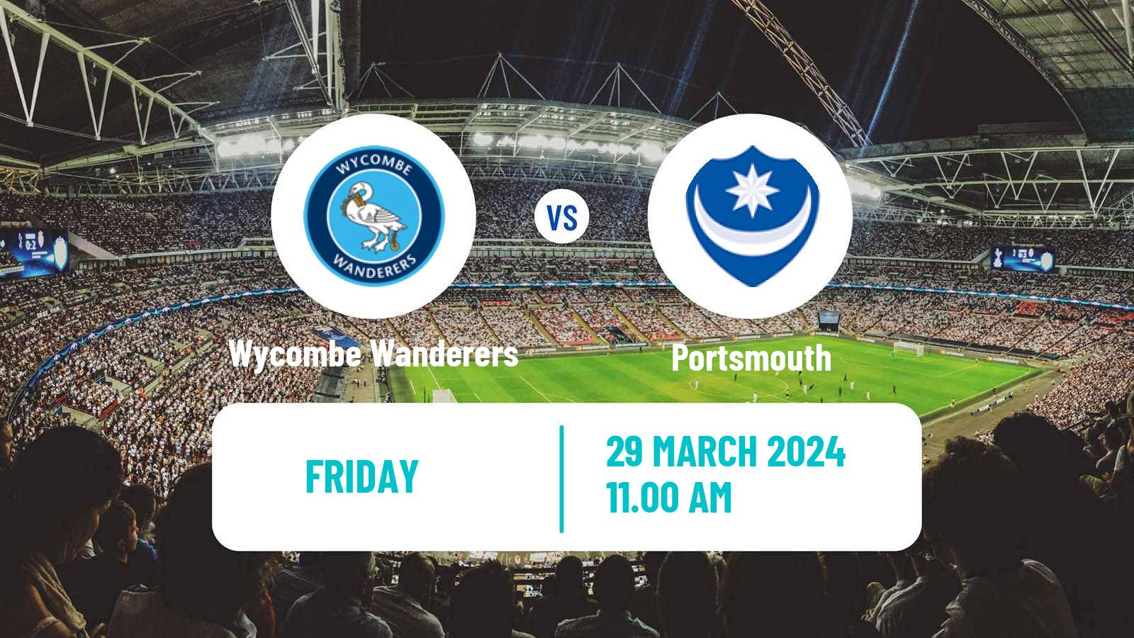 Soccer English League One Wycombe Wanderers - Portsmouth