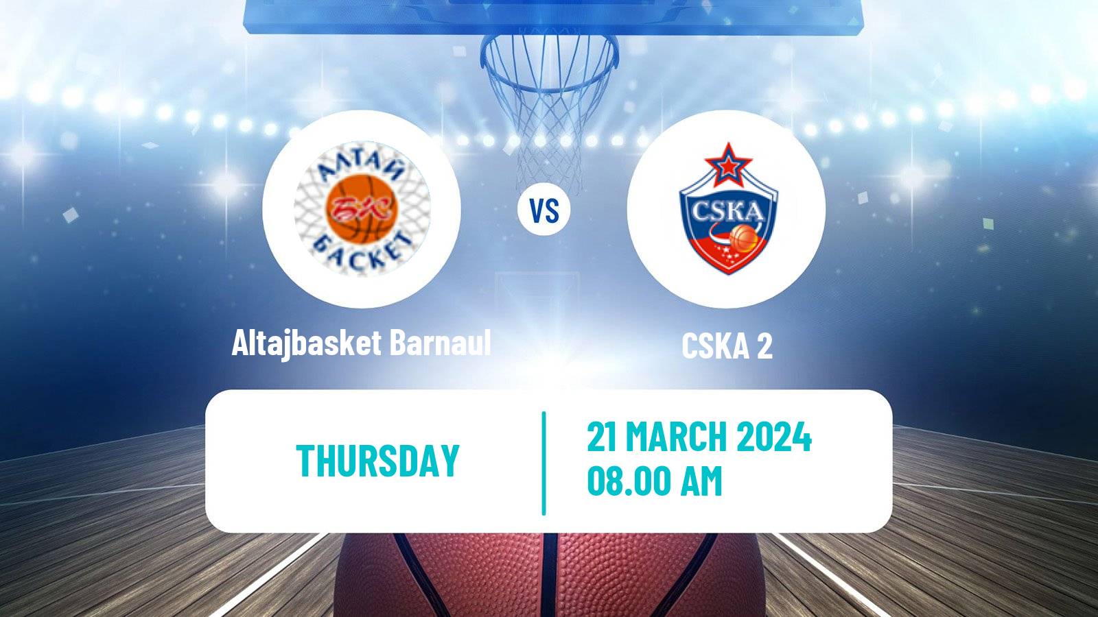 Basketball Russian Super League Basketball Altajbasket Barnaul - CSKA 2