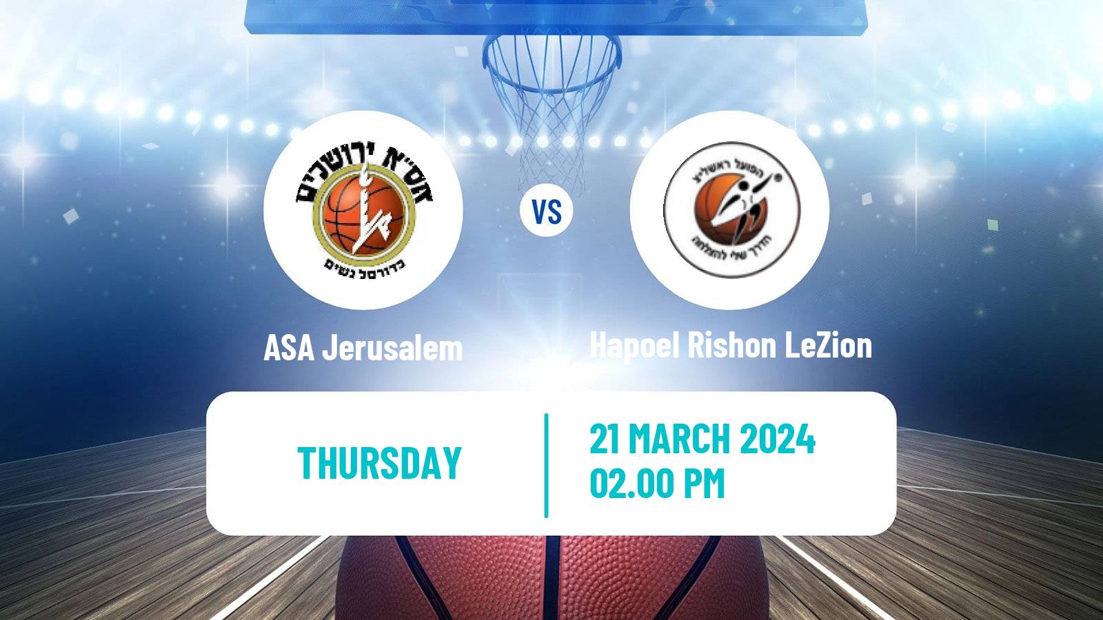 Basketball Israeli WBL Women ASA Jerusalem - Hapoel Rishon LeZion