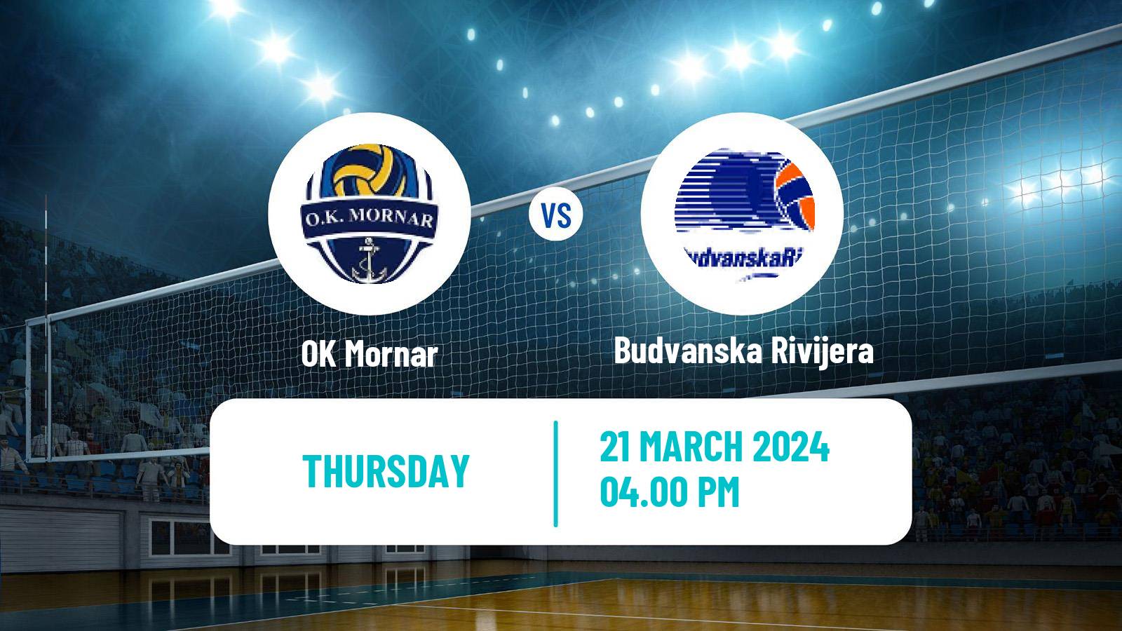 Volleyball Montenegrin Superliga Volleyball Mornar - Budvanska Rivijera