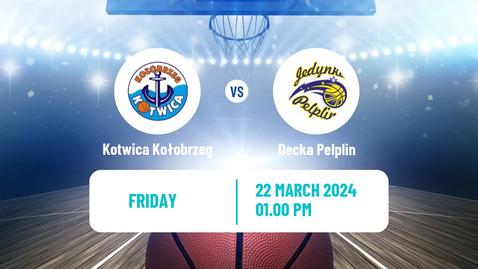 Basketball Polish 1 Liga Basketball Kotwica Kołobrzeg - Decka Pelplin