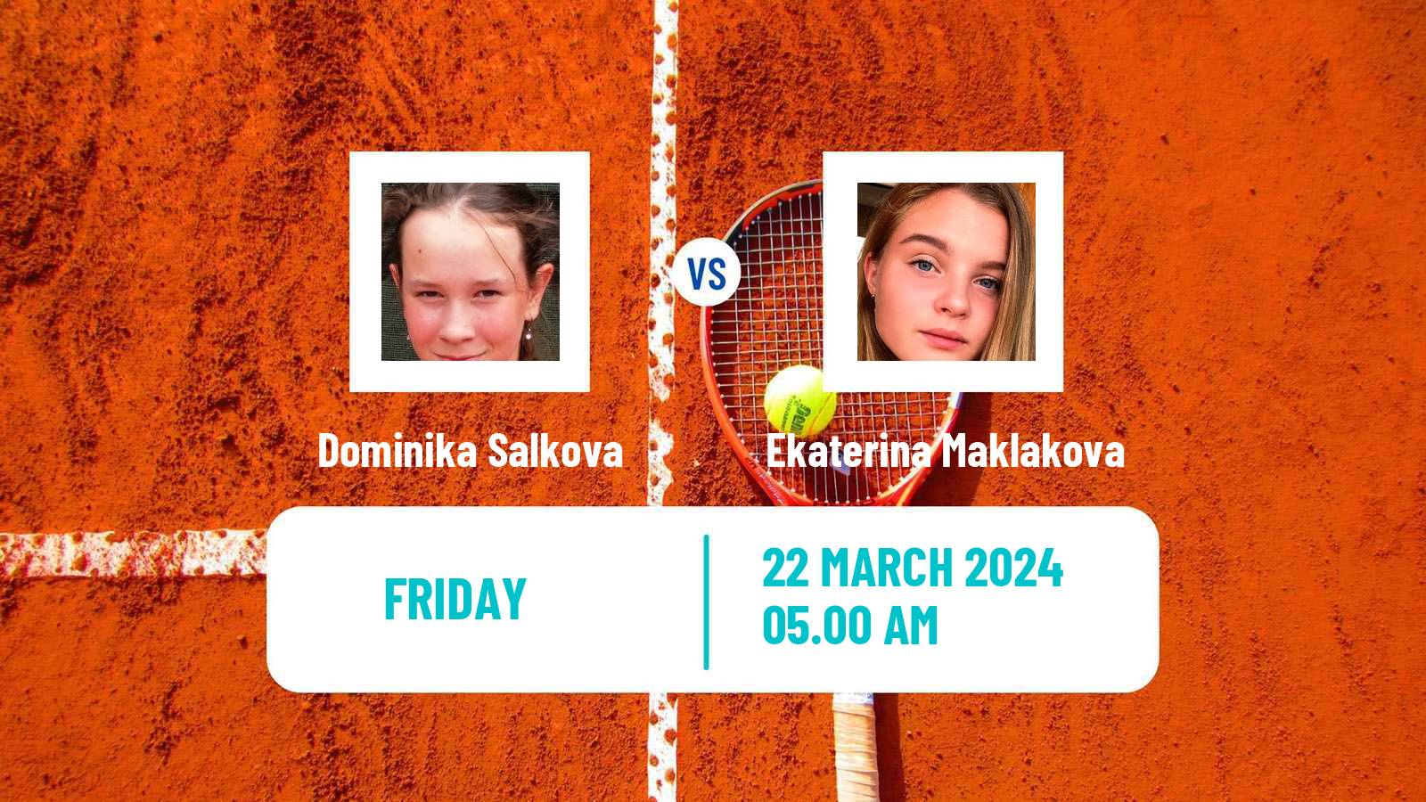 Tennis ITF W75 MarIBOr Women Dominika Salkova - Ekaterina Maklakova