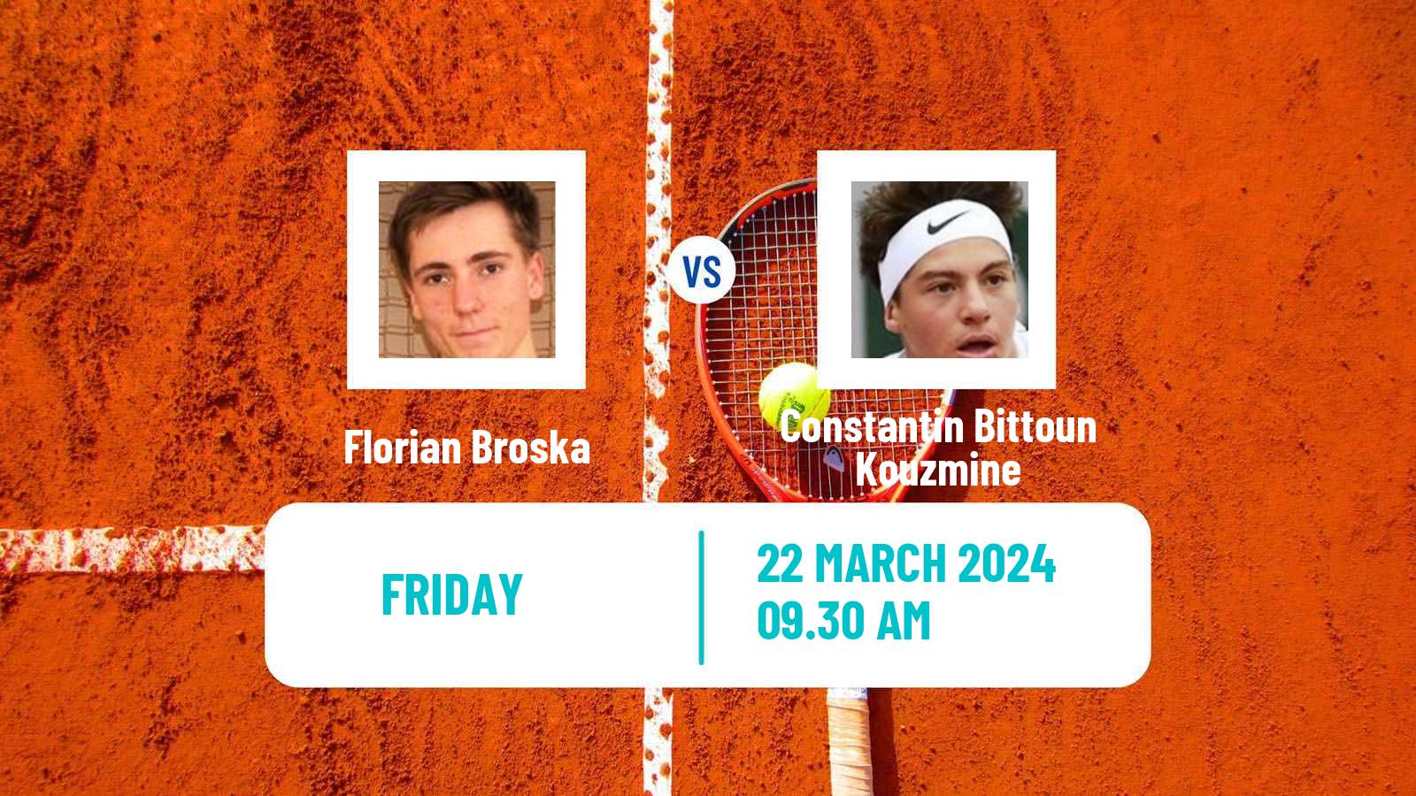 Tennis ITF M15 Monastir 12 Men Florian Broska - Constantin Bittoun Kouzmine