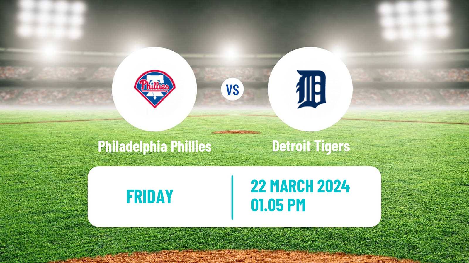 Baseball MLB Spring Training Philadelphia Phillies - Detroit Tigers