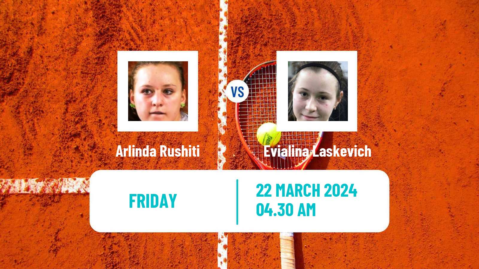 Tennis ITF W15 Monastir 10 Women Arlinda Rushiti - Evialina Laskevich