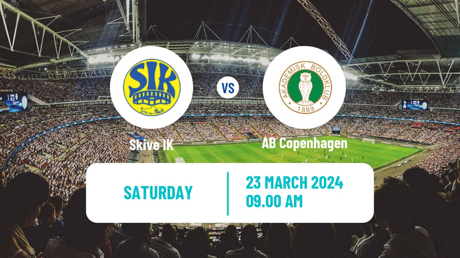 Soccer Danish 2 Division Skive IK - AB Copenhagen
