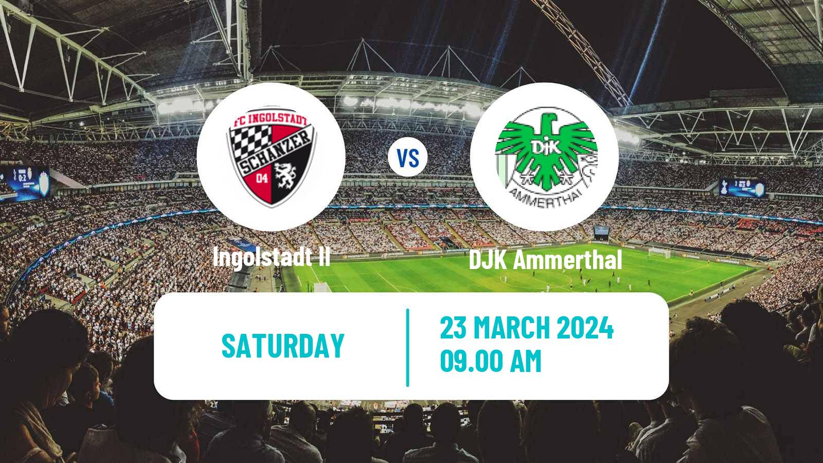 Soccer German Oberliga Bayern Nord Ingolstadt II - DJK Ammerthal